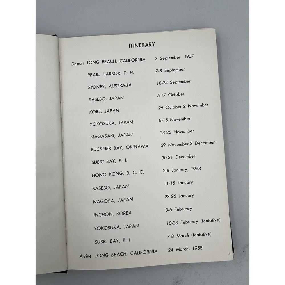USS Roanoke CL-145 Cruise Book Year Book U.S. Navy Light Cruiser Vintage 1957-58